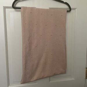 Zestt Organics Travel scarf in blush pink dot. 3 in 1…scarf, shawl, blanket